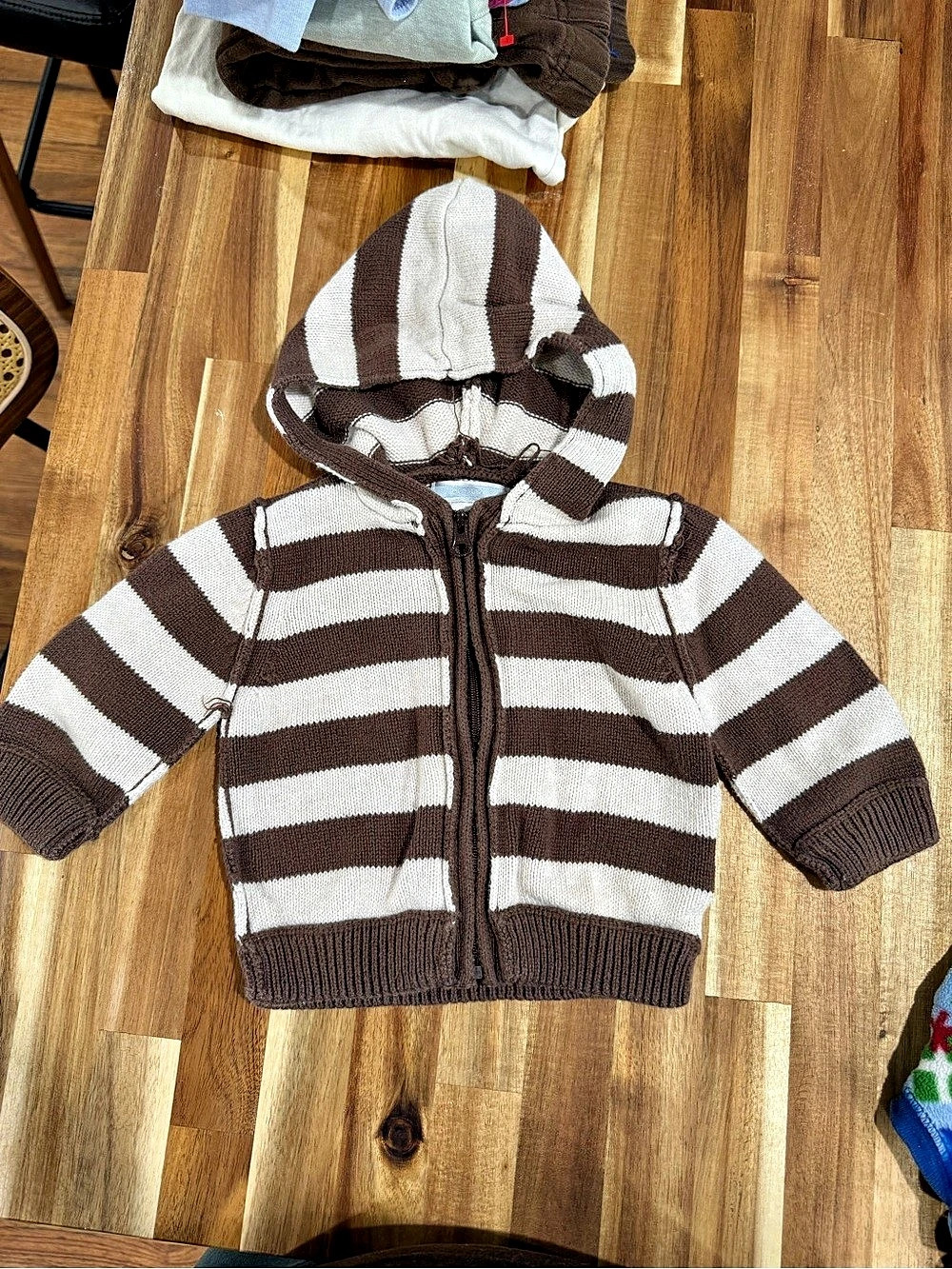 Old Navy Striped Hooded Sweater Baby 3-6M